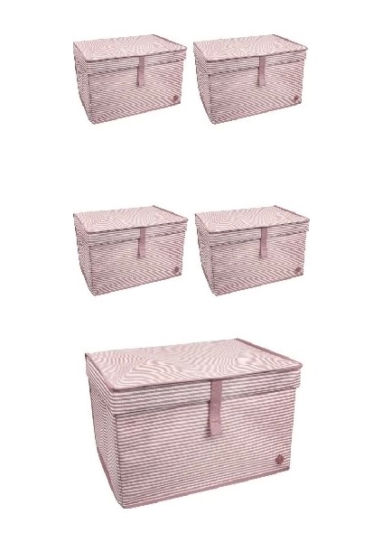 Düzenleyici Kutu Organizer Cırtlı Saklama Hurç Maxi Boy 30CM x 40CM x 50CM (5 Adet)