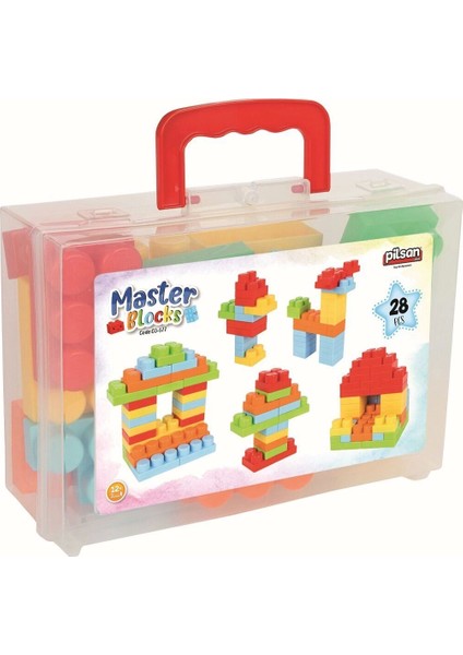 03 577 Master Bloklar 28 Parça Çantalı -Pilsan Oyuncak fiyatları