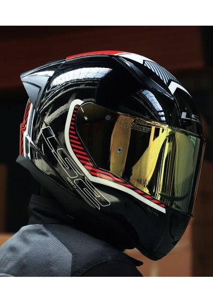 Rapıd 2 Race Extra Beyaz-Kırmızı Fullface Motosiklet Kaskı Gold Camlı fiyatları