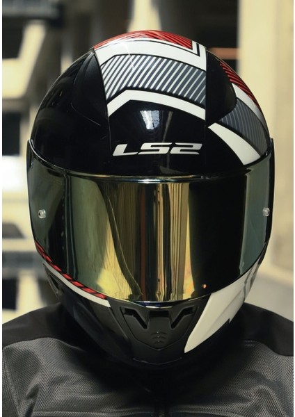 Rapıd 2 Race Extra Beyaz-Kırmızı Fullface Motosiklet Kaskı Gold Camlı modelleri