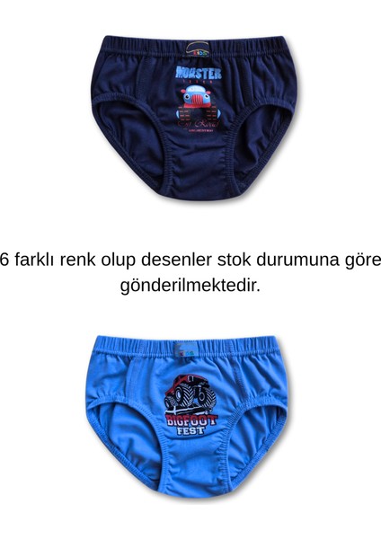 %95 Pamuklu Erkek Çocuk Slip Külot Iç Çamaşır 6'lı Set indirimleri