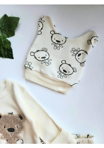 %100 Pamuklu 0-3 Ay Yenidoğan Bebek Hastane Çıkışı 3lü Set modelleri