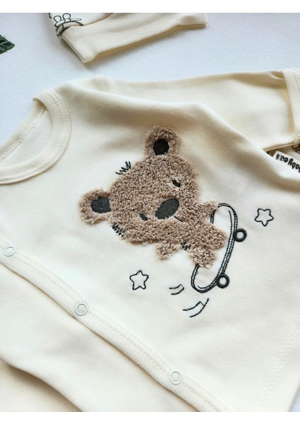 %100 Pamuklu 0-3 Ay Yenidoğan Bebek Hastane Çıkışı 3lü Set indirimleri