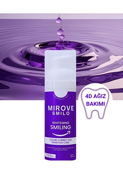 Smılo 4D Koruma Mor Diş Jeli Beyazlatıcı Etkiyle 50 ml Ardıç ve Nane Aromalı fiyatları