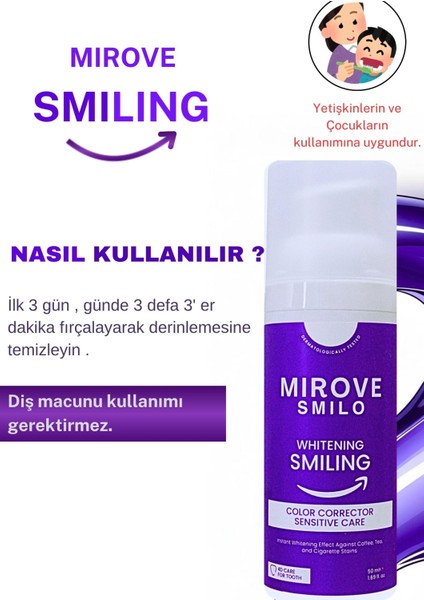 Smılo 4D Koruma Mor Diş Jeli Beyazlatıcı Etkiyle 50 ml Ardıç ve Nane Aromalı fırsatları