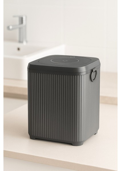 Lines Serisi Gri 2'li Banyo Seti, Akrilik Kare 5 Litre Çöp Kovası, Tuvalet Fırçası Takımı 3460 fiyatları