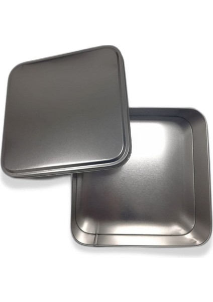 Çok Amaçlı Mat Gri Teneke Kutu, Pratik ve Şık Saklama Çözümü fiyatları