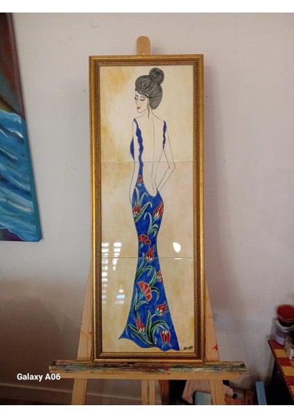 Osmanlı Çini Desenli, El Yapımı ve Özel Tasarım Kız Tablosu indirimleri