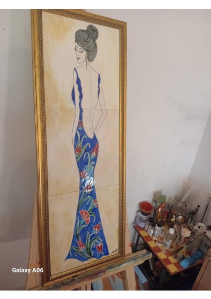 Osmanlı Çini Desenli, El Yapımı ve Özel Tasarım Kız Tablosu fiyatları