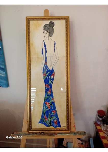 Osmanlı Çini Desenli, El Yapımı ve Özel Tasarım Kız Tablosu modelleri