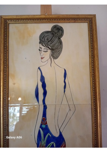 Osmanlı Çini Desenli, El Yapımı ve Özel Tasarım Kız Tablosu fırsatları