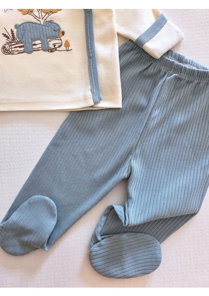 %100 Pamuklu 0-3 Ay Yenidoğan Bebek Hastane Çıkışı 3lü Set fırsatları