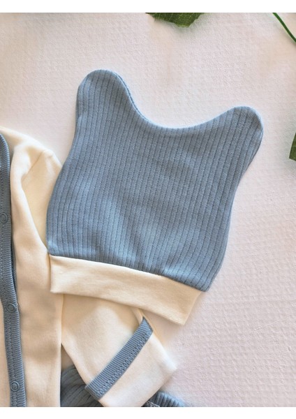 %100 Pamuklu 0-3 Ay Yenidoğan Bebek Hastane Çıkışı 3lü Set indirimleri