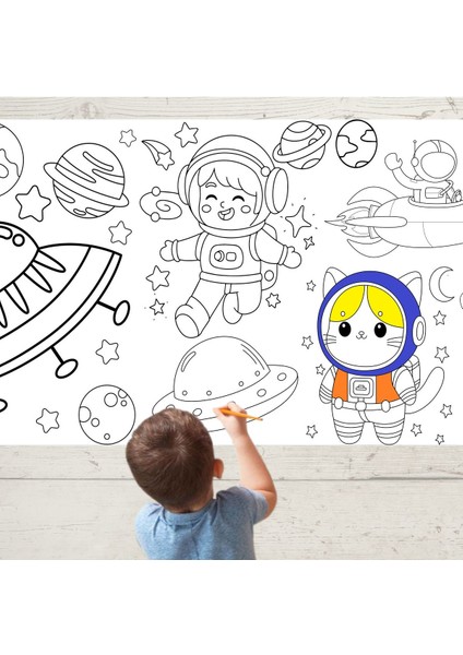 Uzay Kaşifleri - Dinolar III 2'li Paket 5 Metre Dev Boyama Kağıdı | Kırtasiye Doğal Oyun Hediye indirimleri