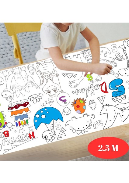 5 Yaş Doğum Günü Partisi Dinozor Temalı Dev Boyama Kağıdı | Eğitici Oyuncak, Kitap, Hediye fiyatları