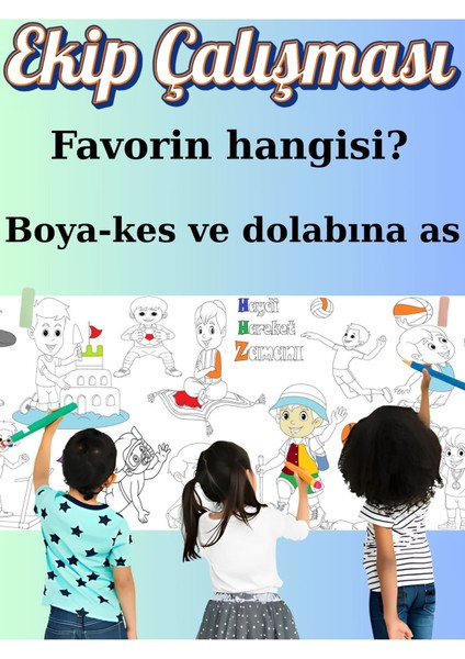 Spor Etkinlikleri 2.5m Dev Boyama | Doğum Günü Özel Aktivite fiyatları