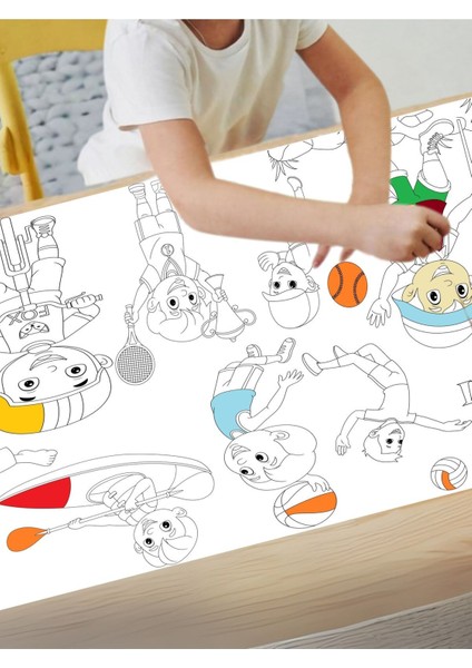 Spor Etkinlikleri 2.5m Dev Boyama | Doğum Günü Özel Aktivite modelleri