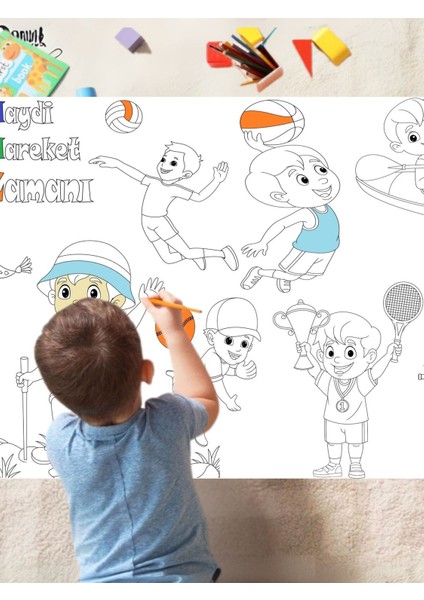 Spor Etkinlikleri 2.5m Dev Boyama | Doğum Günü Özel Aktivite fırsatları