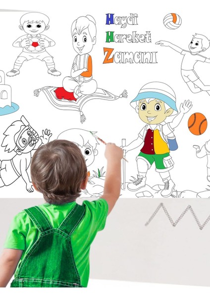 Spor Etkinlikleri 2.5m Dev Boyama | Doğum Günü Özel Aktivite indirimleri