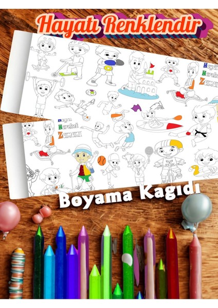 Spor Etkinlikleri 2.5m Dev Boyama | Doğum Günü Özel Aktivite