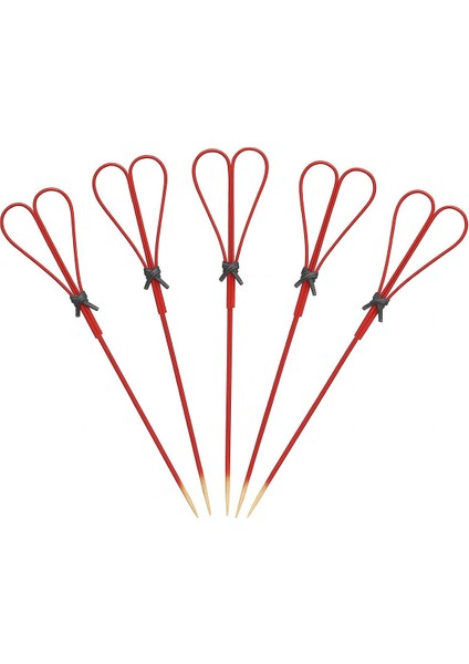 Bambu Kokteyl Çubukları Kanepeler, Mezeler, Parti Malzemeleri 15 cm (Kırmızı) - 50 Adet fırsatları