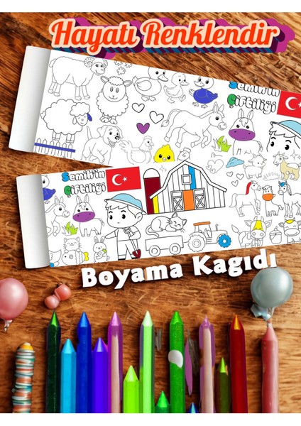 Kişiselleştirilmiş Çiftlik Erkek Çocuk 2.5m Dev Boyama | Doğum Günü Özel Aktivite fırsatları