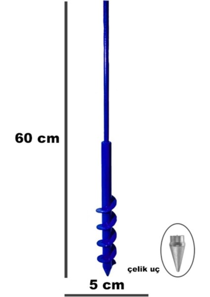 60X10CM Matkap Uyumlu Toprak Burgu Makinesi modelleri