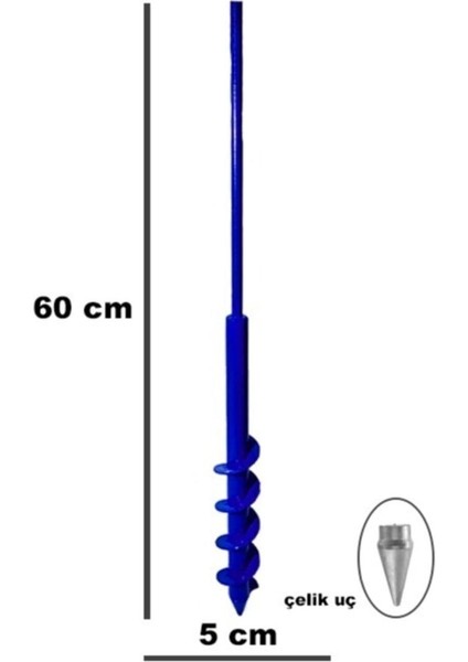 Matkap Uyumlu Toprak Burgu Makinesi 60CM x 5 cm fiyatları
