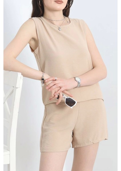 Şortlu Ayrobin Takım Bej fırsatları