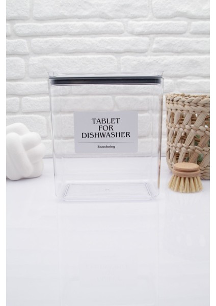 Turkuaz Bulaşık Makinesi Tableti Kavanozu 2200 Ml, Şık ve Dayanıklı Tasarım