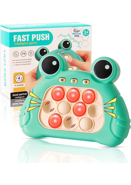 Kurbağa Model Işıklı Popit Oyun Konsolu Pop It Oyuncak Konsol