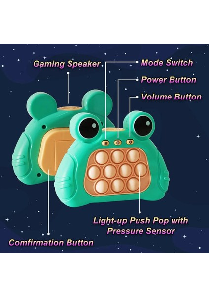 Kurbağa Model Işıklı Popit Oyun Konsolu Pop It Oyuncak Konsol modelleri