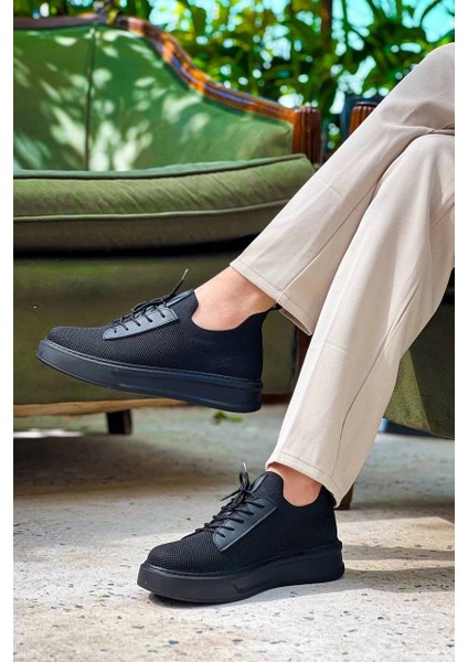 KB-116 Kuback Siyah Siyah Taban Bağcıklı Triko Günlük Erkek Ayakkabı fırsatları