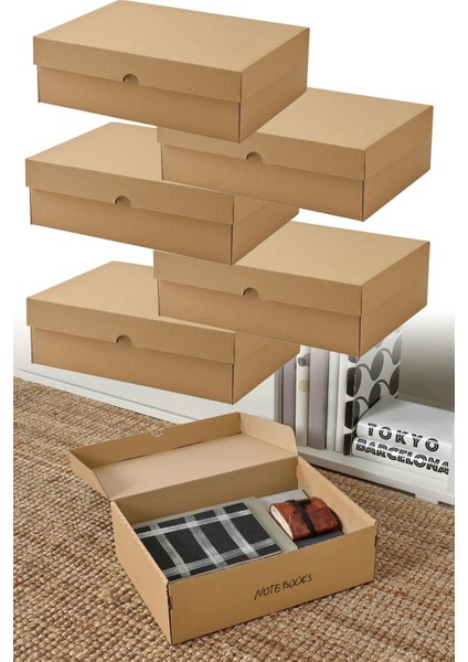 Depolama Kutusu Seti 32X23X10CM, Kahverengi, Düzen ve Saklama Için Ideal