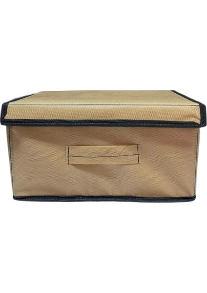 Bej Çok Amaçlı Kapaklı Kutu Düzenleyici, Eşyaları Düzenlemenin En Güzel Yolu fırsatları