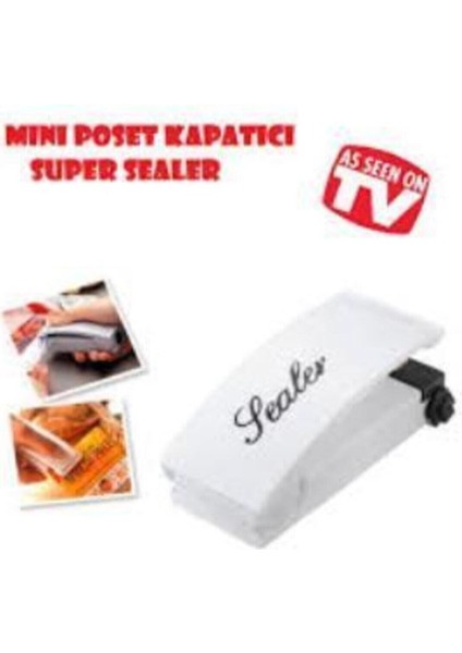 Beyaz Poşet Kapatıcı Isıtıcı Sealer Ambalaj Kapama Makinesi