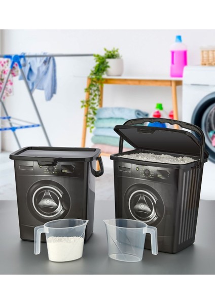 2'li Ölçekli Saklama Kutusu, 5 Litre, Hediye Kap ve Saklama Çözümü