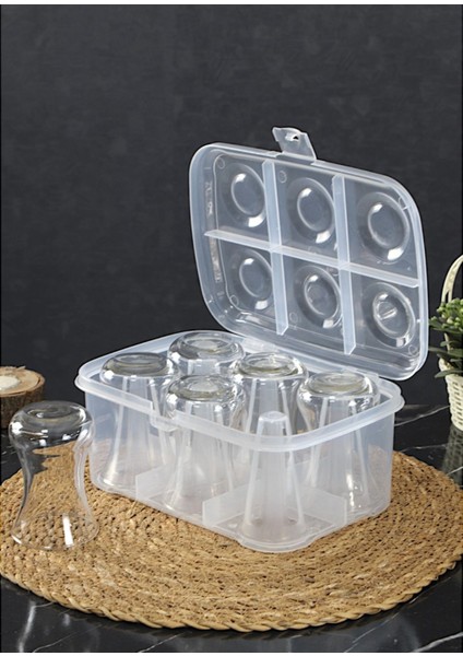 Beyaz 6'lı Esnek Plastik Bardak Taşıma Kutusu, Pratik ve Şık Piknik Seti Aksesuarı