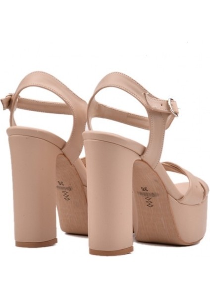Bilekten Bantlı Platformlu Kadın Topuklu Ayakkabı modelleri