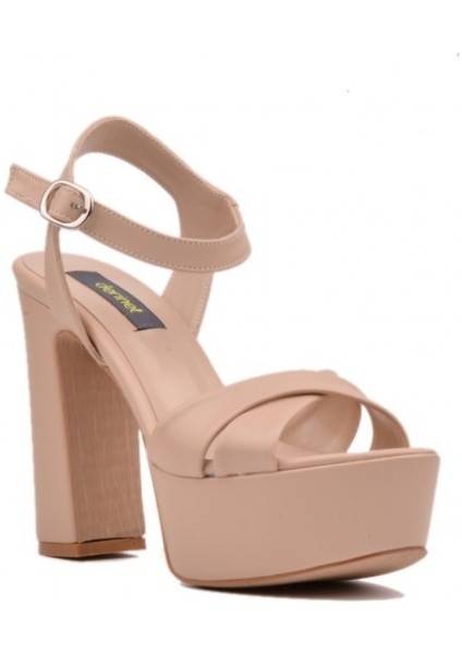 Bilekten Bantlı Platformlu Kadın Topuklu Ayakkabı fırsatları
