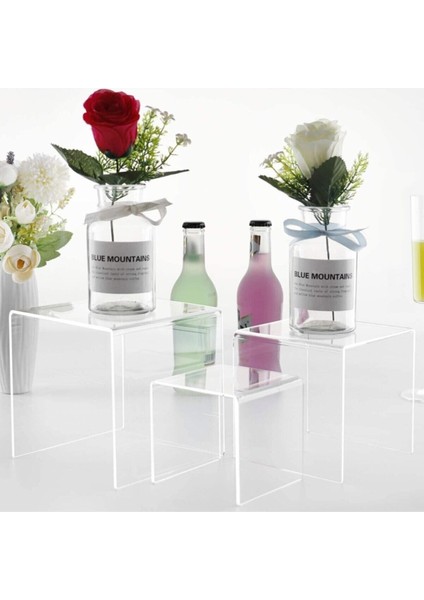 Şeffaf Pleksi Yükseltici Standı 12X12 Cm, 2’li Set, Şık ve Dayanıklı Sergileme Çözümü fırsatları