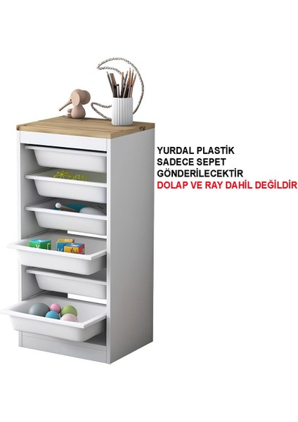 Beyaz Oyuncak Düzenleyici Sepetler, 2 Adet, Şık ve Pratik Depolama Çözümü