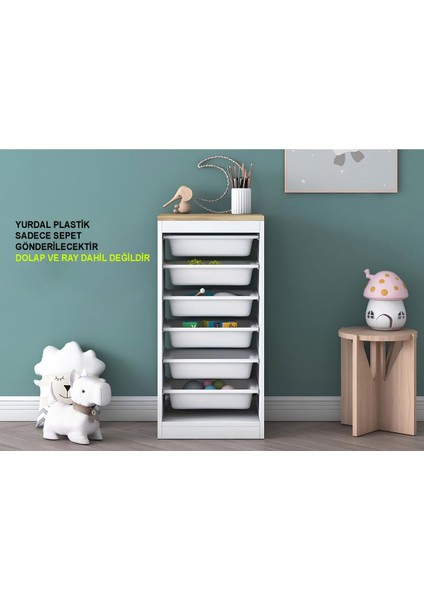 Beyaz Oyuncak Düzenleyici Sepetler, 2 Adet, Şık ve Pratik Depolama Çözümü modelleri