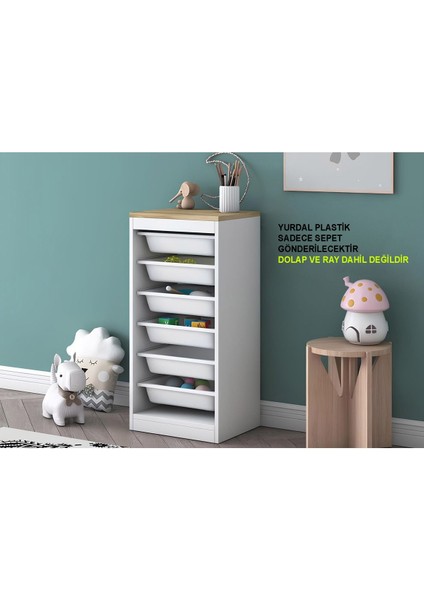 Beyaz Oyuncak Düzenleyici Sepetler, 2 Adet, Şık ve Pratik Depolama Çözümü fırsatları