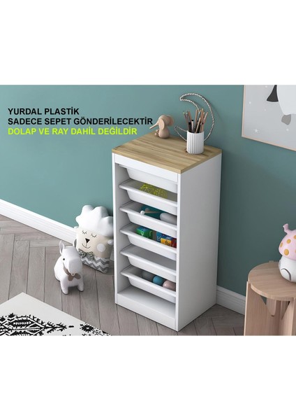 Beyaz Oyuncak Düzenleyici Sepetler, 2 Adet, Şık ve Pratik Depolama Çözümü indirimleri