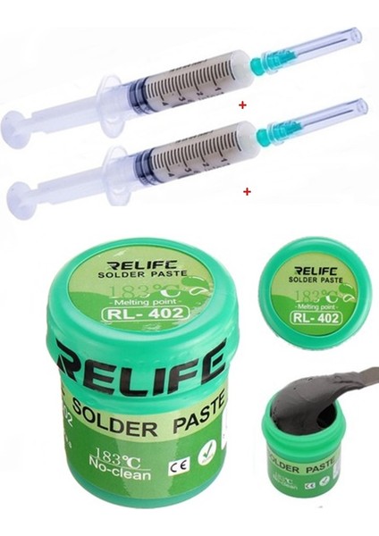 Flux Lehim Toplama ve Relıfe RL-402 Krem Lehim Solder Paste 40G 183°C fiyatları