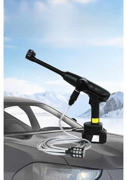 Akülü Şarjlı Yüksek Basınçlı Oto Araba Bahçe Yıkama,temizleme Su Tabancası Siyah modelleri