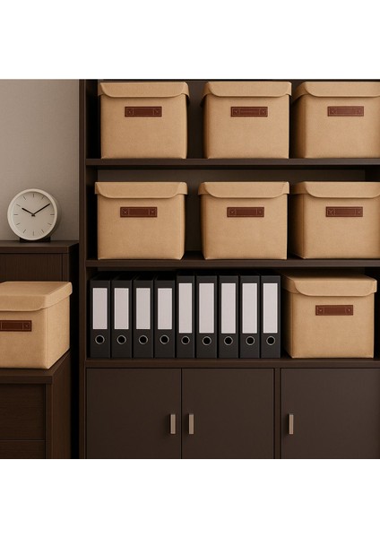 Katlanabilir Jüt Kapağıyla Dolap Içi Çok Amaçlı Saklama Kutusu 30X30X30 modelleri
