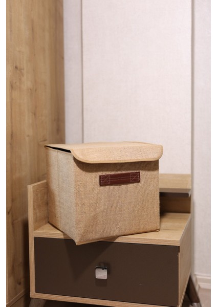 Katlanabilir Jüt Kapağıyla Dolap Içi Çok Amaçlı Saklama Kutusu 30X30X30 fırsatları
