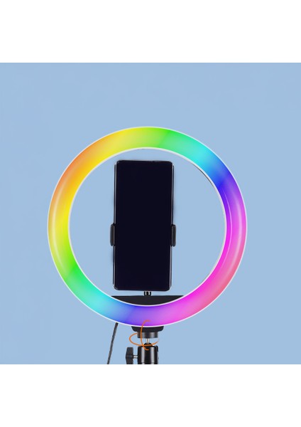 MJ20 Rgb Light 8 Inç Işıklı Telefon Tutucu Ring Light
